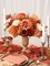 Orange Artificial Roses Flowers Bulk – 25PCS Faux Silk & Foam Rose Set for DIY Wedding Bouquets, Bridal Shower, Baby Shower, Table Centerpieces, Cake Decorations & Fall Floral Arrangements